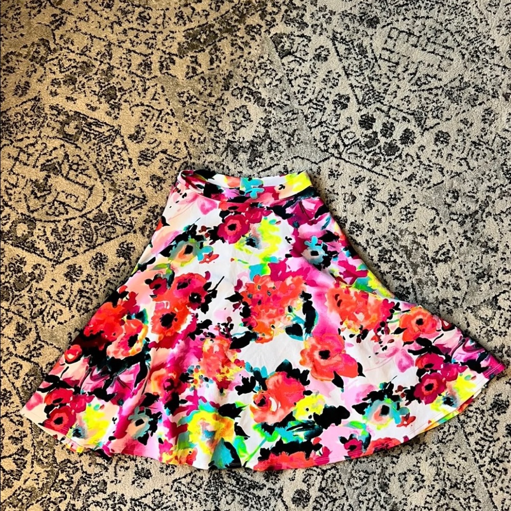 Floral A-line skirt